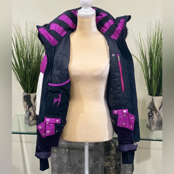 Toni Sailer Franka Ski Jacket with Real Fur 40 / 10 - Picture 8 of 15